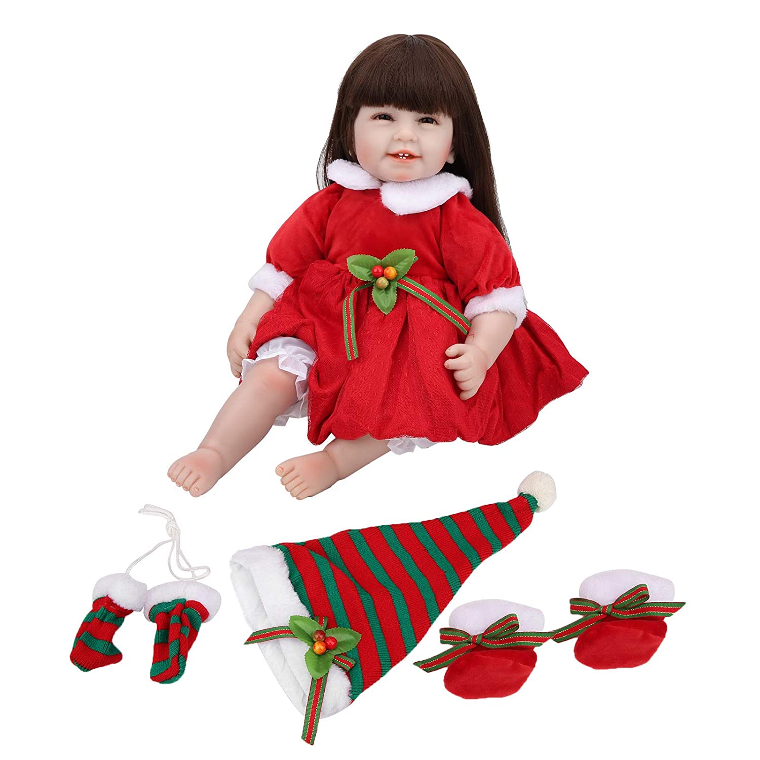 55cm Reborn Baby Doll, Christmas Reborn Doll, HäRlig Simulering Levande