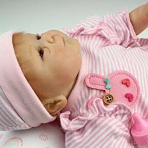 Reborn Baby Doll 17 Inches Lifelike Newborn Sleeping Smile Baby Girl Vinyl Rebon